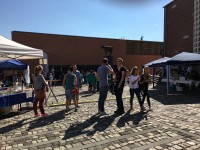 Das Lernfest auf dem Platz vor den 'Römerthermen - Museum der Badekultur'